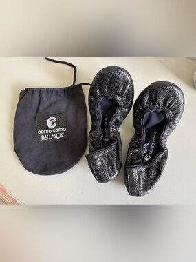 Black Snakeskin Ballasox by Corso Como - 9